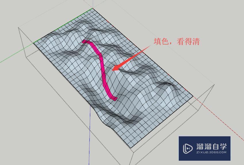 SU草图大师怎么在复杂地形上铺路？