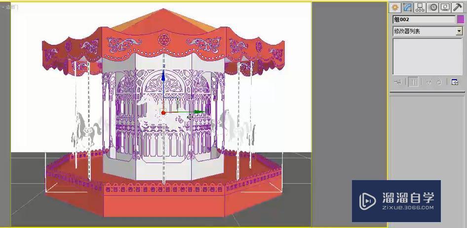 3DMax关键帧动画制作旋转的木马