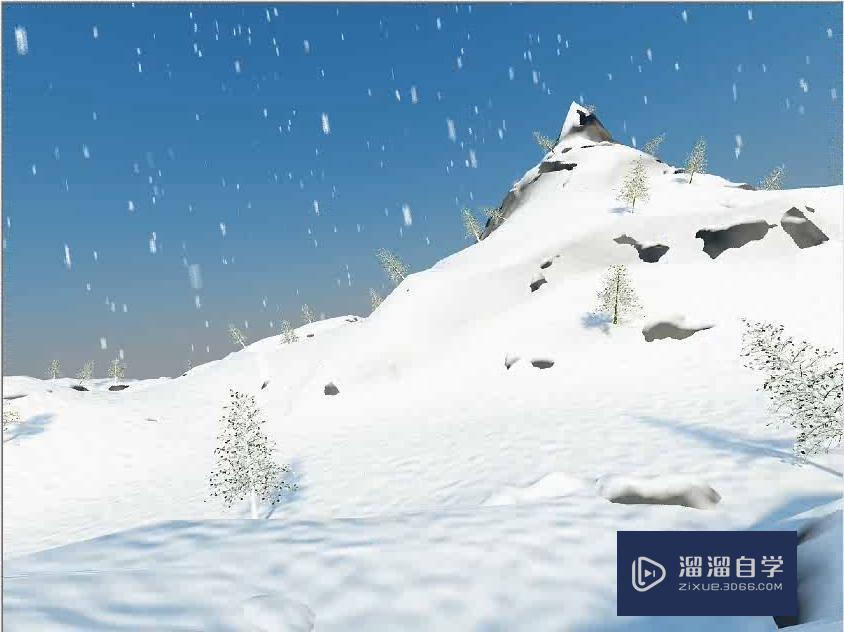 3DMax怎么利用顶底材质制作雪材质？