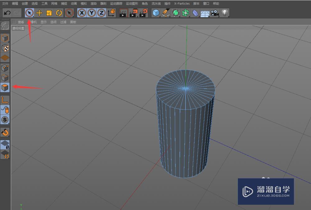 如何使用c4d倒角工具操作圆柱