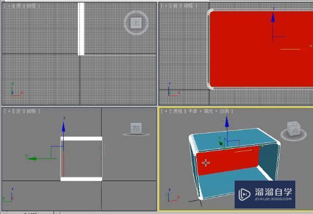 3DMax利用多边形建模制作床头柜