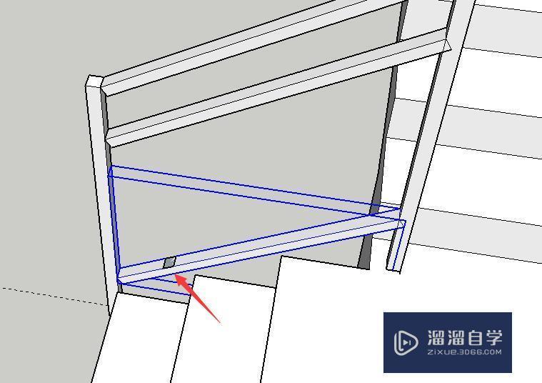 怎么用SU快速画好栏杆扶手教程讲解