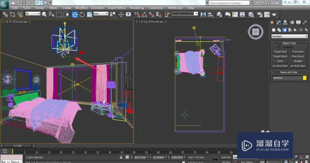 3DMax软件中的omni灯可以模拟哪些灯光?