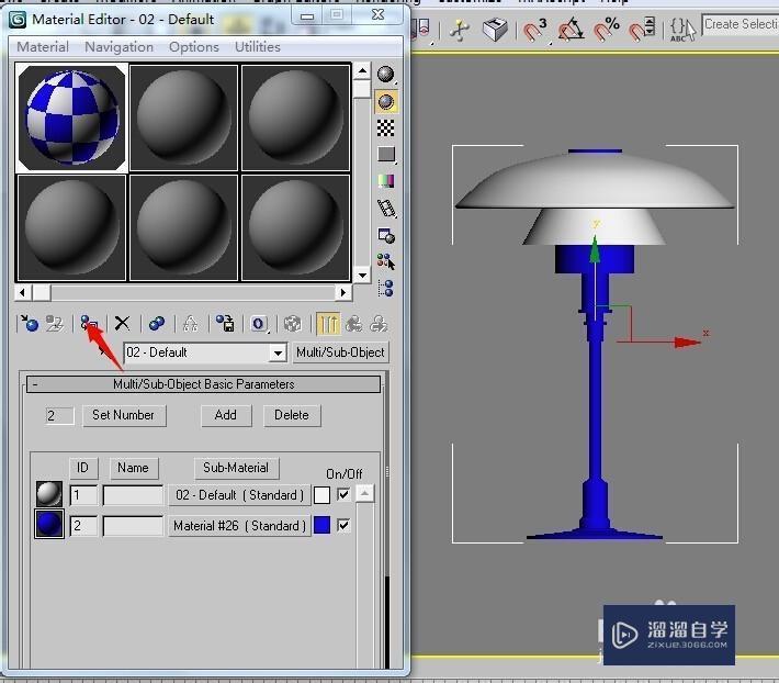 3DMax multi/SUb-object（多维/子对象）材质的使用教程