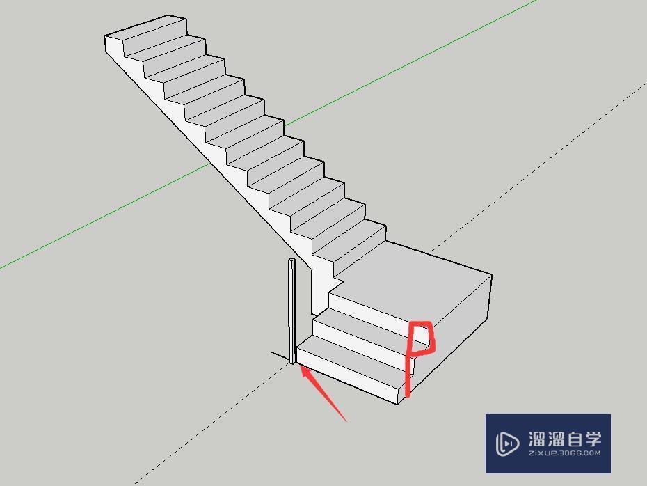 怎么用SU快速画好栏杆扶手教程讲解