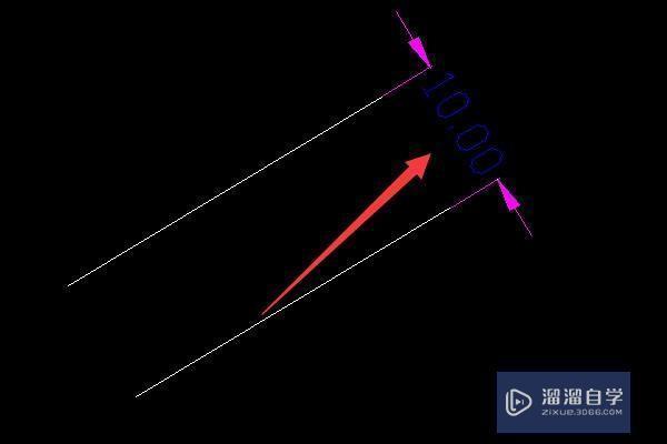 CAD里两条线距离是10怎么标注？