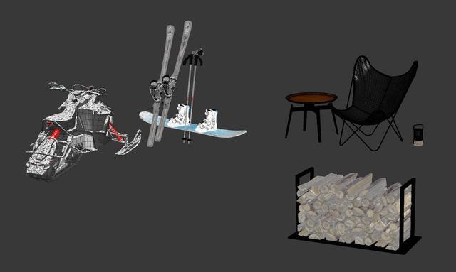 3Ds Max、VRay渲染和Photoshop制作雪后林中小屋创作解析
