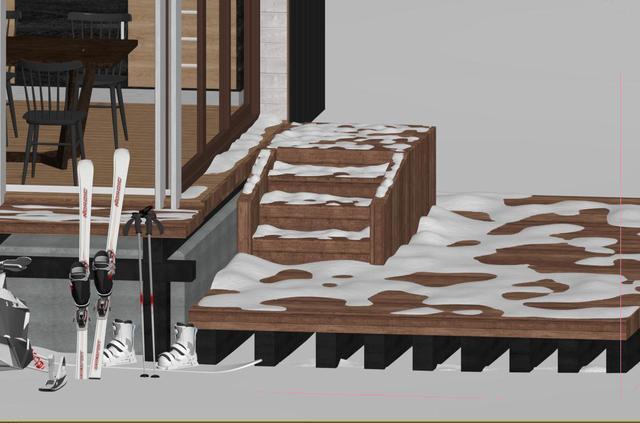 3Ds Max、VRay渲染和Photoshop制作雪后林中小屋创作解析