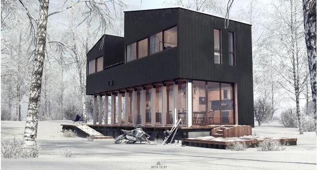 3Ds Max、VRay渲染和Photoshop制作雪后林中小屋创作解析