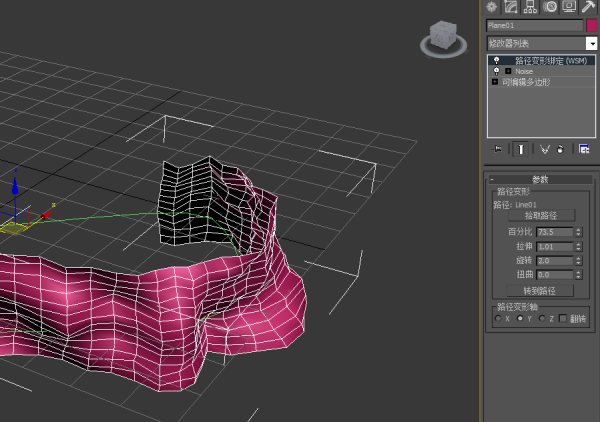 3DMax丝绸沿着路径舞动飘动的动画效果怎么做哇？