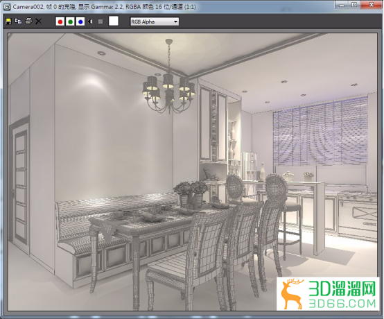 3DMax中如何用VRay渲染白模
