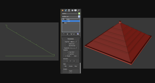 亭子的顶部3DMax制作过程怎么做呀？