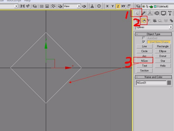 3DMax中菱形如何做呢？