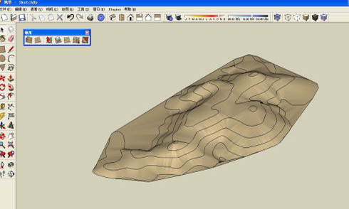 SketchUp里山体地形怎么做