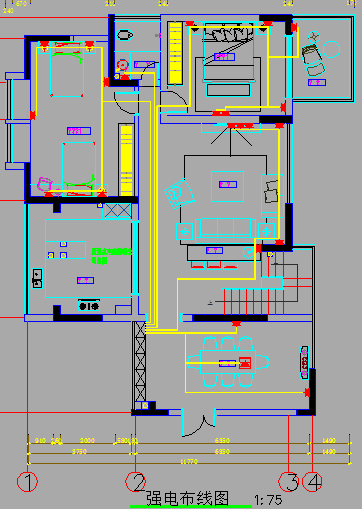 用cad如何画毛坯房水电图?