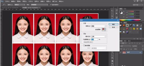 请问怎么用Photoshop制作排版打印一寸照片？