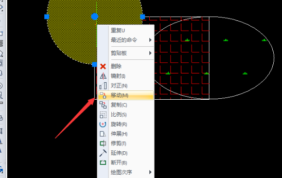 CAD中如何把选中的图形整体移动？