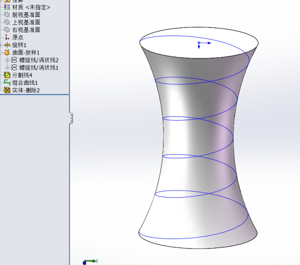 SolidWorks中螺旋线怎么沿着路径变化？