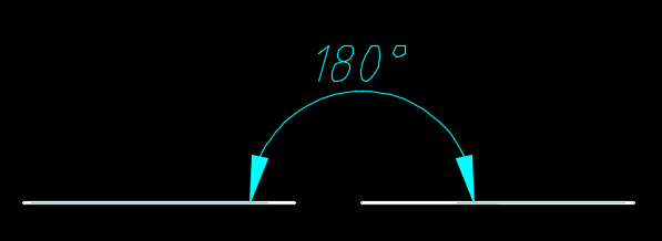cad中180度的角度如何標註?