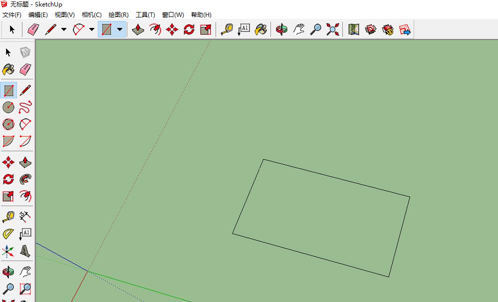 googleSketchUp画指定长度的矩形？