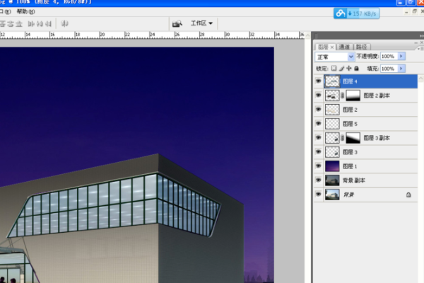 怎么用Photoshop制作夜景亮化效果图？