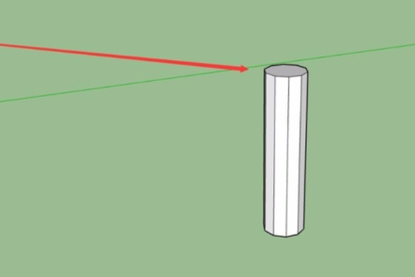 sketchup如何画被切了一刀的圆柱?