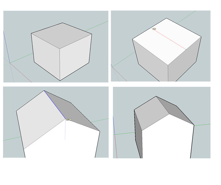 在SketchUp中坡屋顶怎么画？