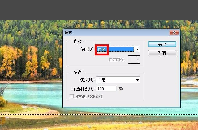 photoshop中怎么填充选区?