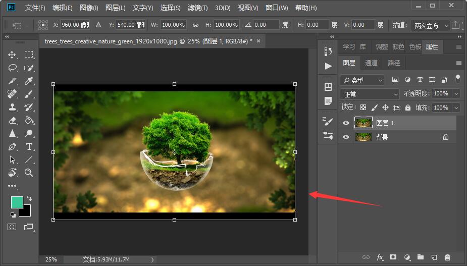 Photoshop怎么让图片水平翻转？