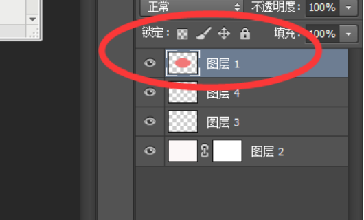 Photoshop怎么把一个图层覆盖到一个图层上？