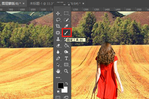 Photoshop怎么把扣好的图很好的放进另一张图中？