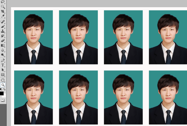 请问怎么用Photoshop制作排版打印一寸照片？