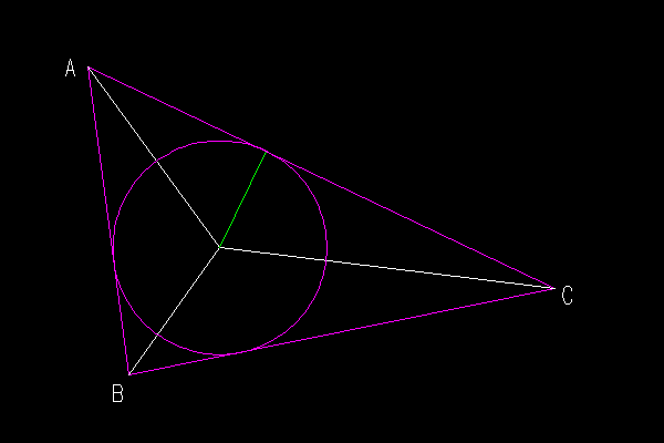 cad三角形内切圆如何画?