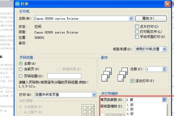 Word怎么将两页缩印打印到一张纸上？