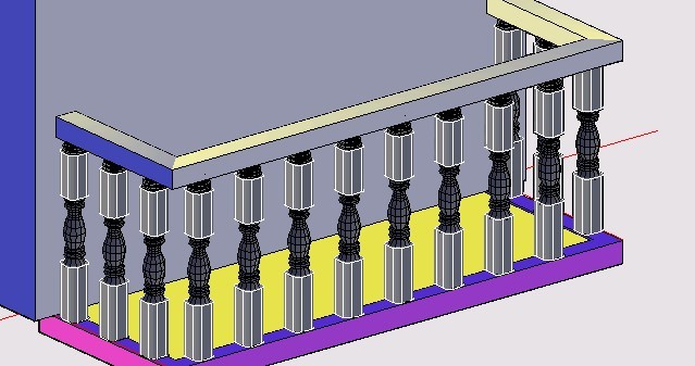 天正建筑如何样才能画出左边阳台上的栏杆?