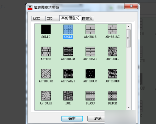 CAD填充图案的素土夯实是哪个图案？