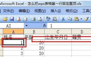 Word2007版 如何锁定表格第一行？