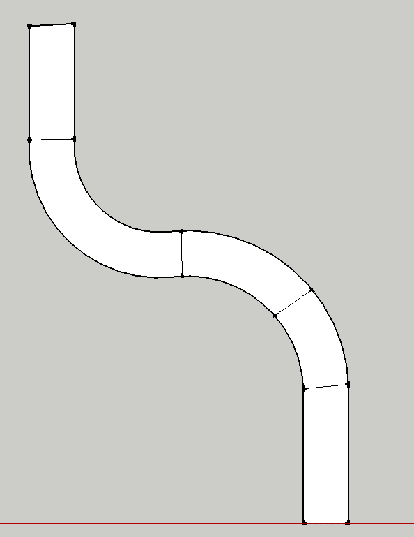 SketchUp怎么画带转弯和标高的坡道？
