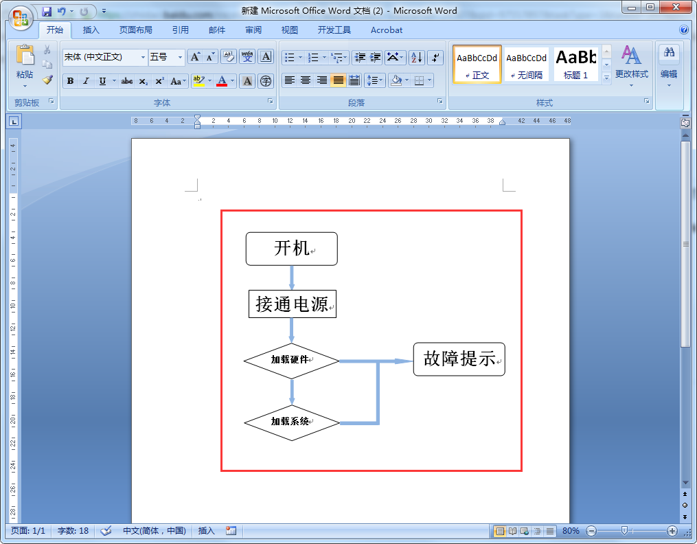Word中画的流程图怎么复制到另一个Word中？