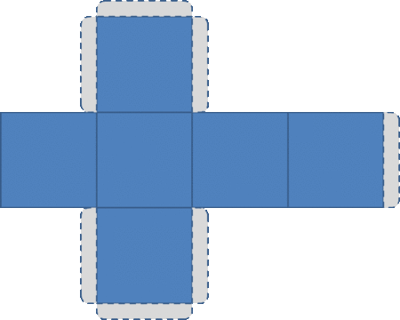 陈娟:                      正方体折法:按下图画好剪下,折成正方体
