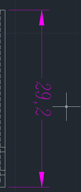 CAD中，标注斜尺寸，字头是朝左的，如何让字体旋转180度，改变字的朝向？