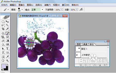 Photoshop怎么描边路径？