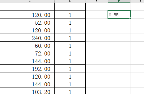 Excel 表格整列同乘以一个数如何计算？