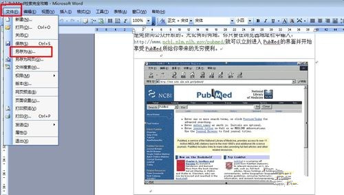 2003版本Word文档中的图片如何保存到桌面？
