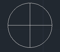 CAD中圆心的十字线如何画？