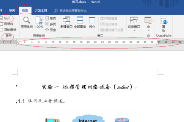 Word怎么显示或隐藏标尺？