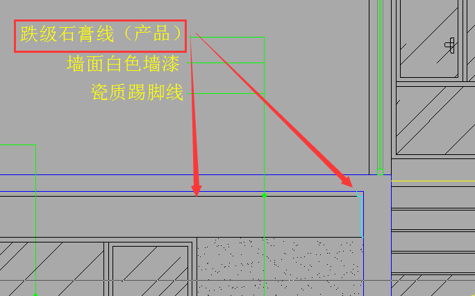 吊顶灯带立面图图片