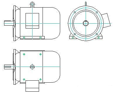 电机cad图怎么画啊?