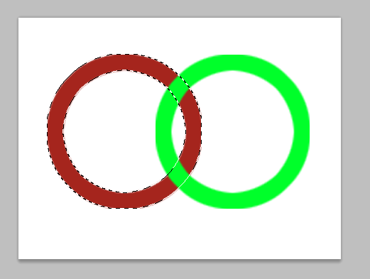ps怎么绘制两个圆环相交的图?
