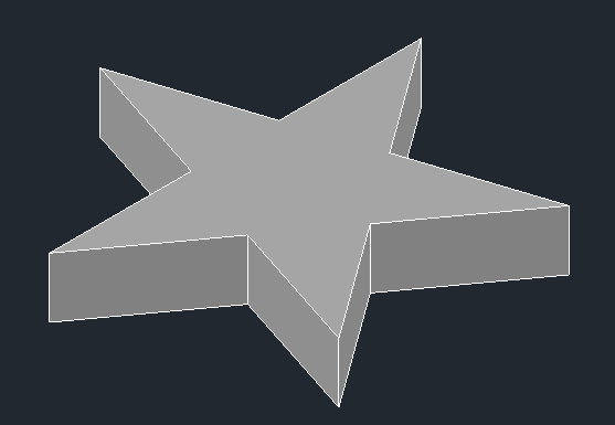 CAD如何绘制立体五角星？